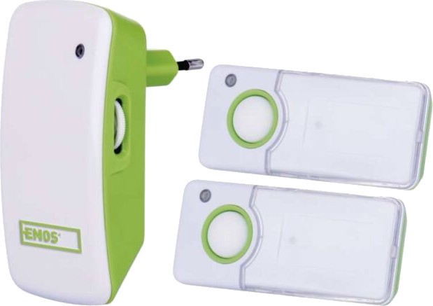 Безжичен звънец с 3 мелодии Emos Безжичен звънец с 3 мелодии Emos - 2 бутона и 1 звънец -