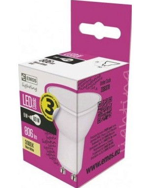 LED ������� Emos GU10 9 W 3000K - 806 lm �� ������� Classic - 