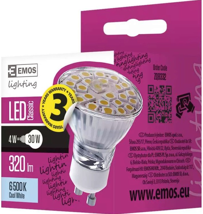 LED  GU10 4 W Emos MR16 - 320 lm   Classic - 