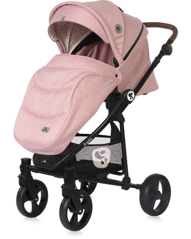 Бебешка количка 3 в 1 Lorelli Crysta 2021 - С кош за новородено, лятна седалка, кош за кола, чанта и аксесоари - количка