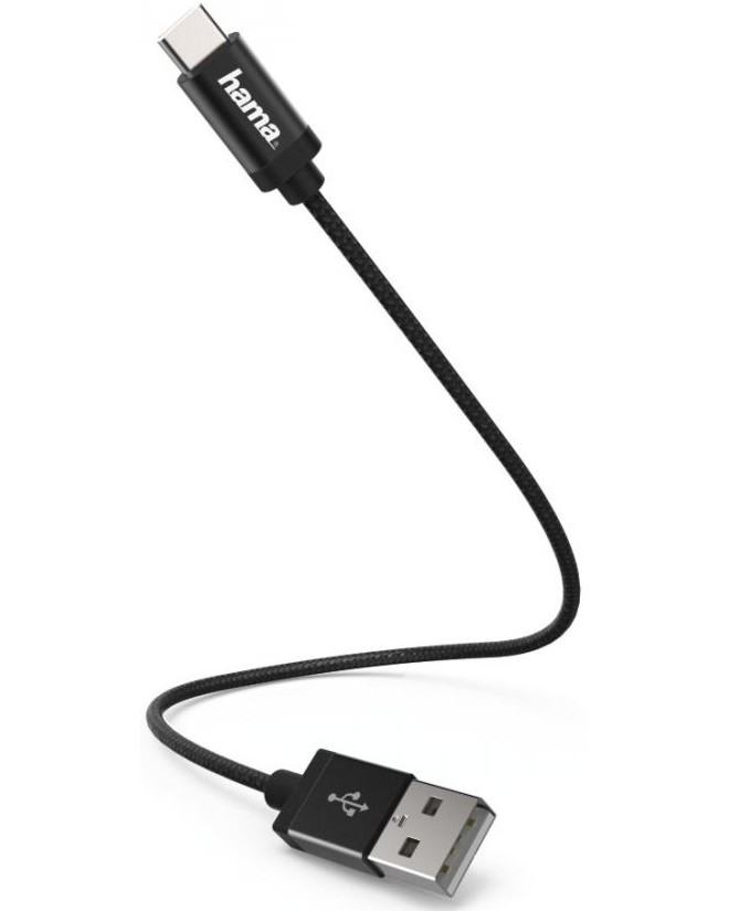  USB Type-C male  USB 2.0 Type-A male Hama - 0.2 m - 