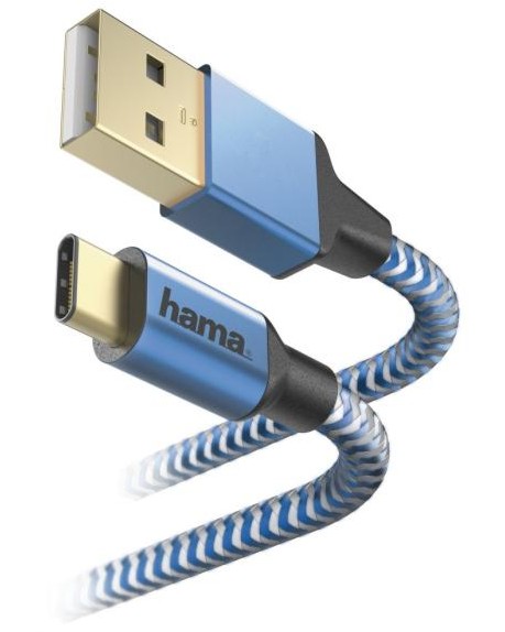  USB Type-C male  USB Type-A male Hama Reflective  - 1.5 m - 