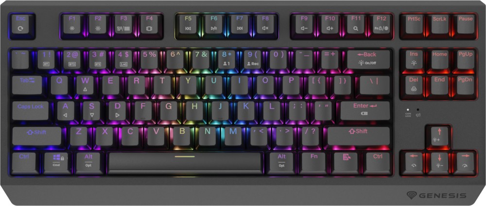 �������� ��������� ������� ���������� Genesis Thor 230 - TKL, ANSI Layout, RGB, Hot-Swap, Outemu Red - 