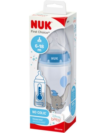     - NUK Temperature Control - 300 ml,   First Choice+, 6-18  - 
