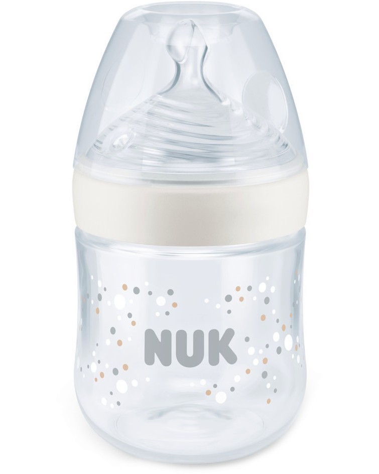 Бебешко шише NUK Softer Temperature Control - 150 ml, от серията Nature Sense, 0-6 м - шише