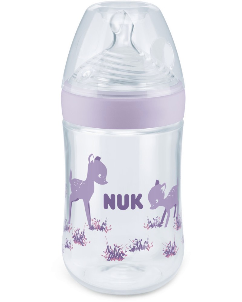   NUK Softer Temperature Control - 260 ml,   Nature Sense, 6-18  - 