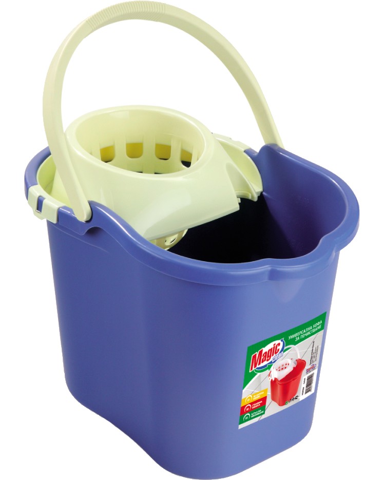 Кофа с изстисквач за парцал Magic Clean Кофа с изстисквач за парцал Magic Clean - 16 l - продукт