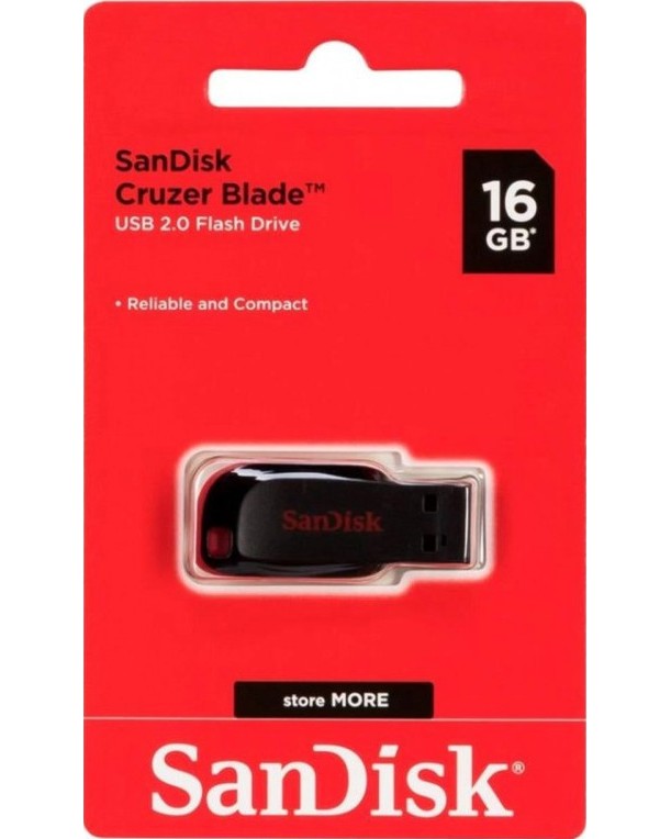 USB 2.0   16 GB SanDisk Cruzer Blade - 