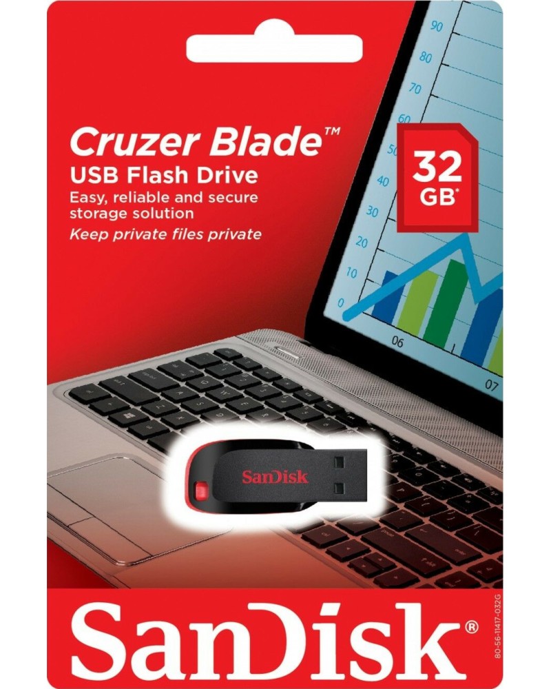 USB 2.0 флаш памет 32 GB SanDisk Cruzer Blade USB 2.0 флаш памет 32 GB SanDisk Cruzer Blade -