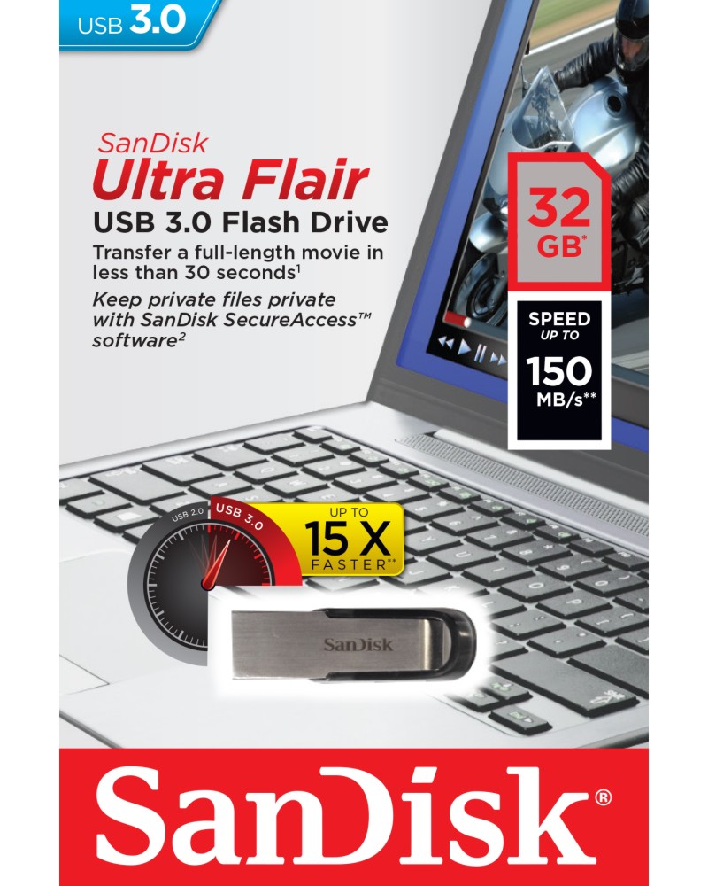 USB 3.0   32 GB SanDisk Ultra Flair - 