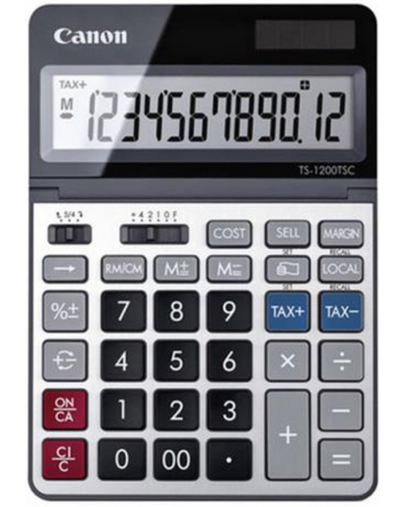 Настолен калкулатор 12 разряда Canon TS-1200TSCDBL Настолен калкулатор 12 разряда Canon TS-1200TSCDBL -