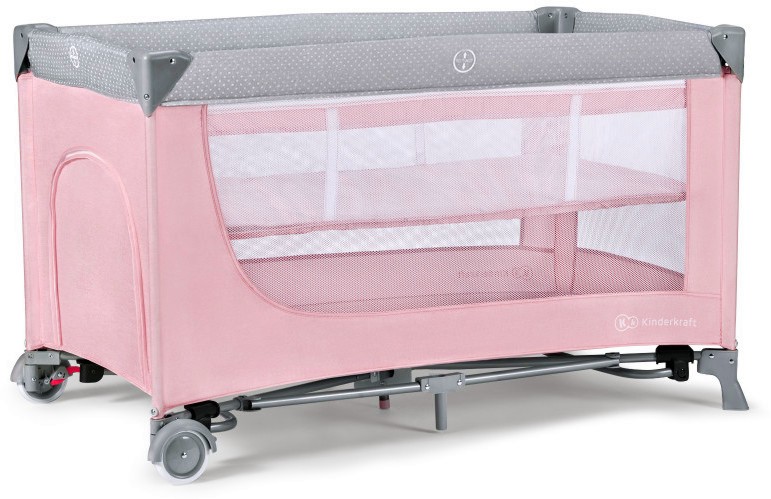 Сгъваемо бебешко легло на две нива KinderKraft Leody - За матрак 60 x 120 cm, с люлеещ механизъм - продукт