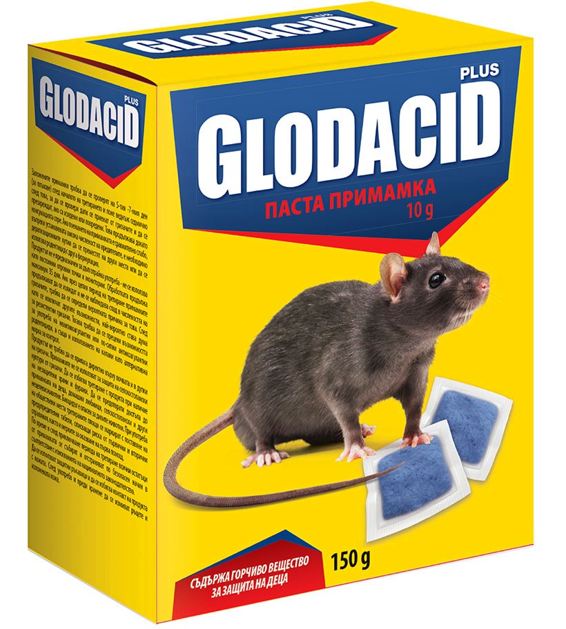 Примамка за мишки и плъхове Glodacid Plus - 150 g - 