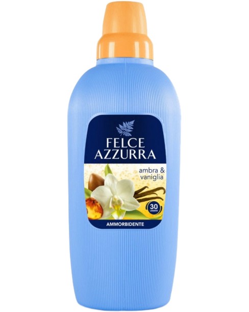 Омекотител за пране Felce Azzurra Amber and Vanilla Омекотител за пране Felce Azzurra Amber and Vanilla - 2 l, с аромат на кехлибар и ванилия - омекотител