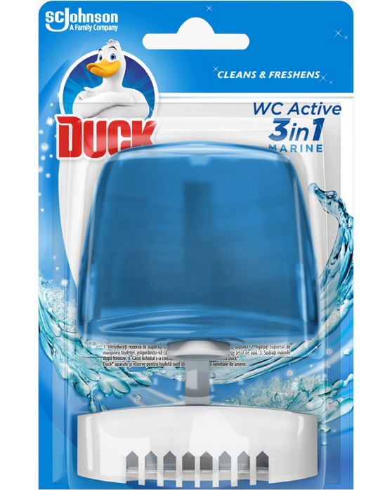 Тоалетно блокче Duck WC Active 3 in 1 Тоалетно блокче Duck WC Active 3 in 1 - 1 брой, с аромат на океан - продукт