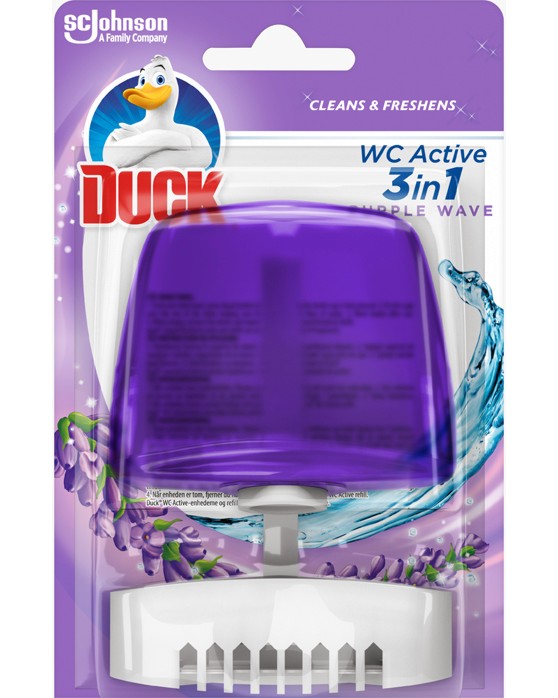 Тоалетно блокче Duck WC Active 3 in 1 Тоалетно блокче Duck WC Active 3 in 1 - 1 брой, с аромат на лавандула - продукт