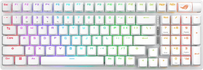 Безжична механична гейминг клавиатура ASUS ROG Strix Scope II 96 Безжична механична гейминг клавиатура ASUS ROG Strix Scope II 96 - 96%, Bluetooth, RGB подсветка, ANSI Layout, ROG NX Snow -