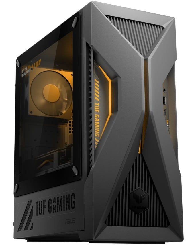 Настолен компютър ASUS TUF Gaming T500 Настолен компютър ASUS TUF Gaming T500 - AMD Ryzen 7 260 3.8 GHz, NVIDIA RTX 5060, 16 GB DDR5, 1 TB SSD, FreeDOS -