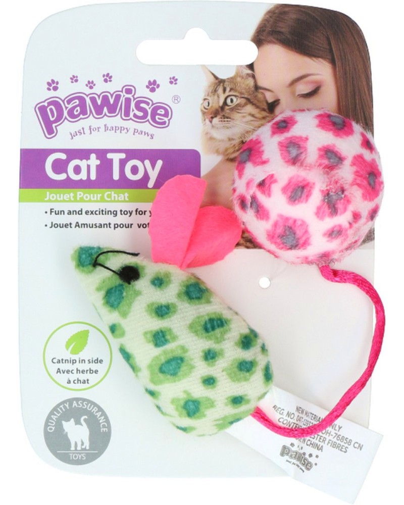������� �� ����� ����� Pawise - 6 x 3 cm, ��� ������� ������ � ������� �����, �� ������� Cat Toy - �������