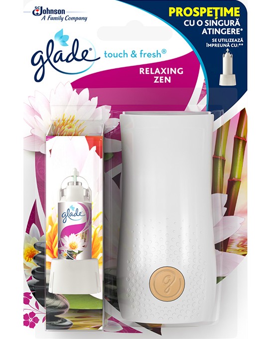 Ароматизатор Glade Touch & Fresh Ароматизатор Glade Touch & Fresh - С пълнител 10 ml с релаксиращ аромат - продукт