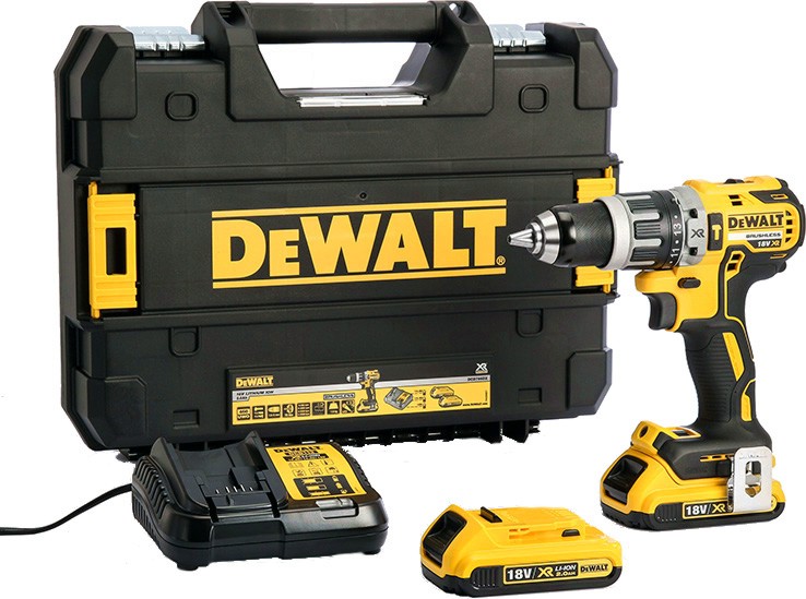 Акумулаторна ударна бормашина 18V DeWalt DCD796D2 Акумулаторна ударна бормашина 18V DeWalt DCD796D2 - С 2 батерии, зарядно и куфар -