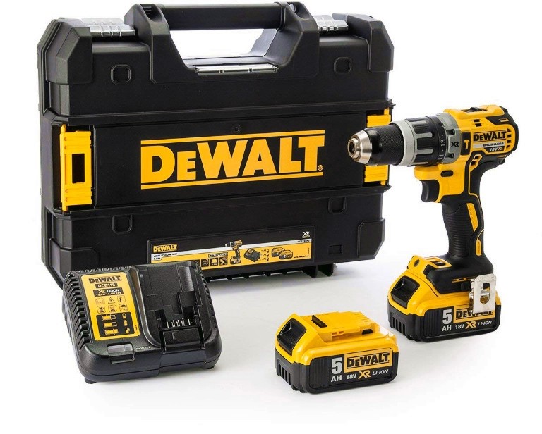 Акумулаторна ударна бормашина 18V DeWalt DCD796P2 Акумулаторна ударна бормашина 18V DeWalt DCD796P2 - С 2 батерии, зарядно и куфар -