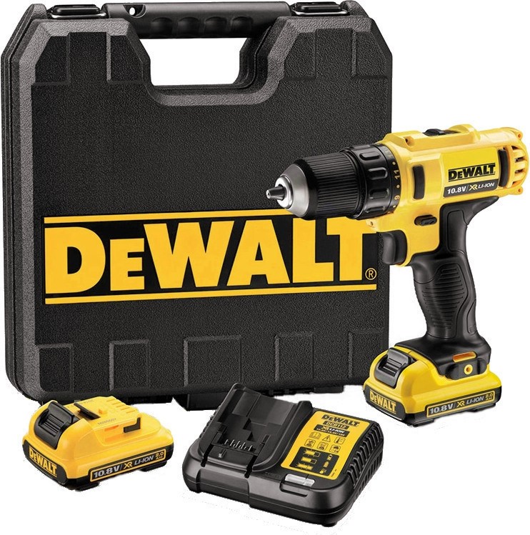 Акумулаторен винтоверт 10.8V DeWalt DCD710D2 Акумулаторен винтоверт 10.8V DeWalt DCD710D2 - С 2 батерии, зарядно и куфар -