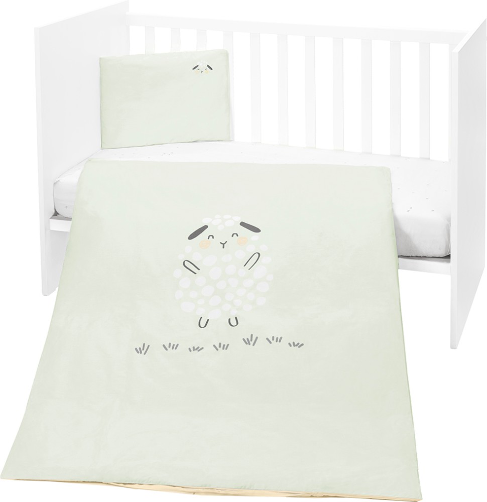 Бебешки спален комплект 3 части Kikka Boo Бебешки спален комплект 3 части Kikka Boo - За матрак 60 x 120 и 70 x 140 cm, от колекцията Sleepy Sheep - продукт