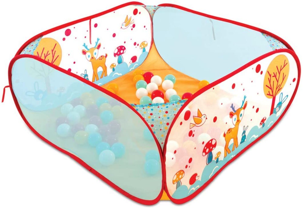Сгъваема кошара за игра LUDI Rabbit Сгъваема кошара за игра LUDI Rabbit - С 45 топки за игра - продукт