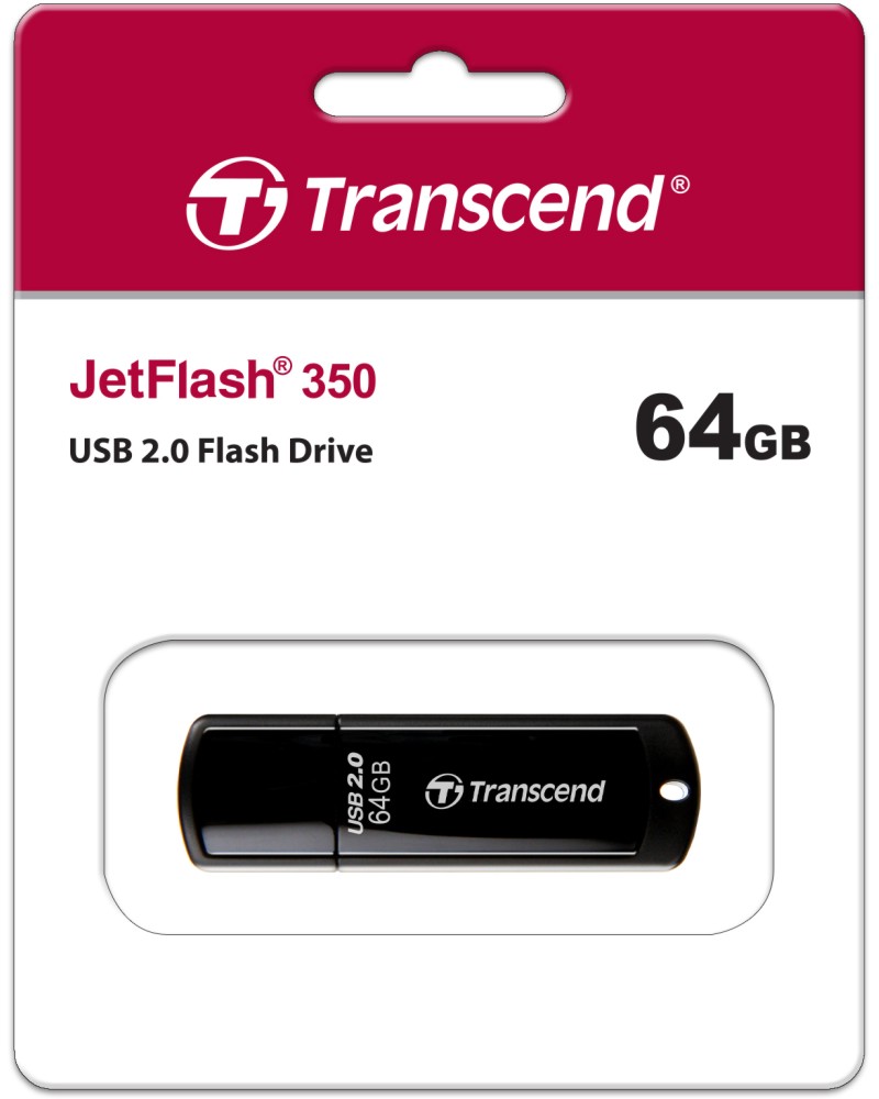 USB-А 2.0 флаш памет 64 GB Transcend JetFlash 350 USB-А 2.0 флаш памет 64 GB Transcend JetFlash 350 -