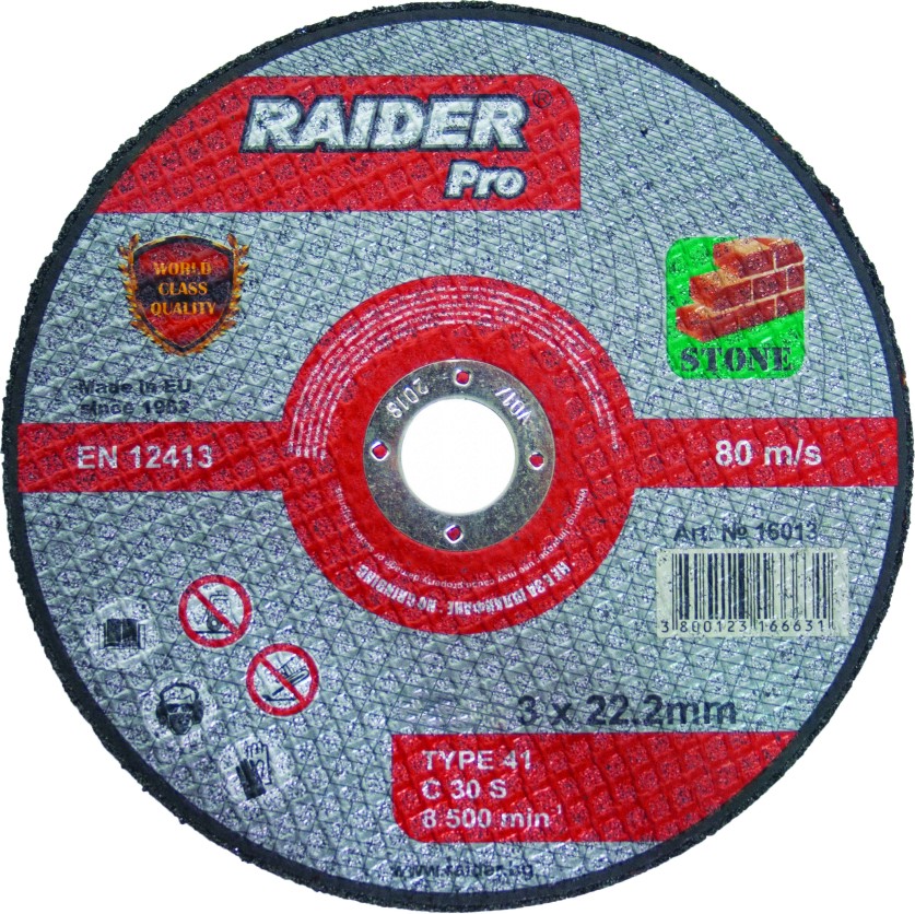    Raider - ∅ 125 / 3 / 22.2 mm   Pro - 