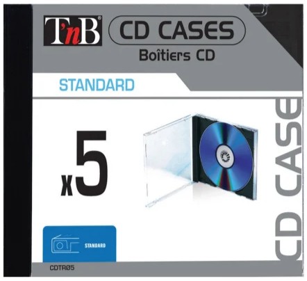 Кутия за CD T'nB Кутия за CD T'nB - 5 броя за 1 диск -