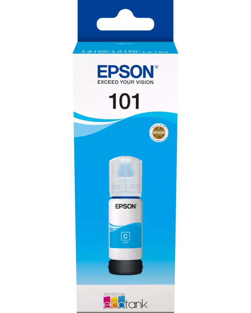 ������� �� ������� Epson 101 EcoTank Cyan - 6000 �������� - 
