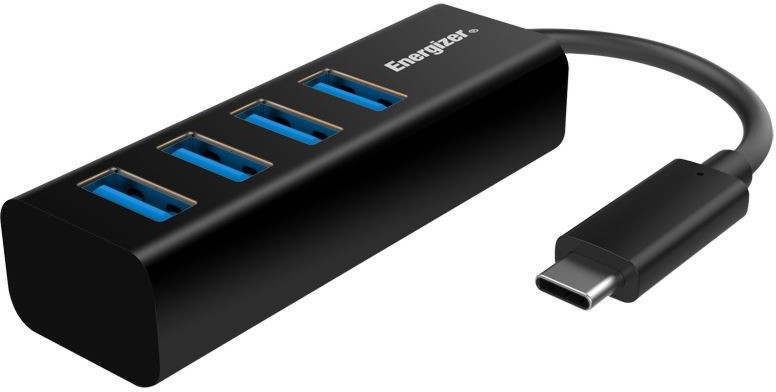 Многопортов адаптер USB C към USB A 3.0 Energizer Многопортов адаптер USB C към USB A 3.0 Energizer - 12 cm -