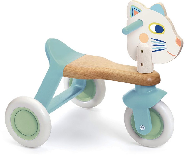 Коте - Детска дървена триколка - 
