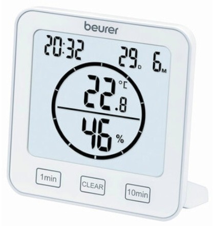 Термометър с часовник и хигрометър Beurer HM 22 - продукт