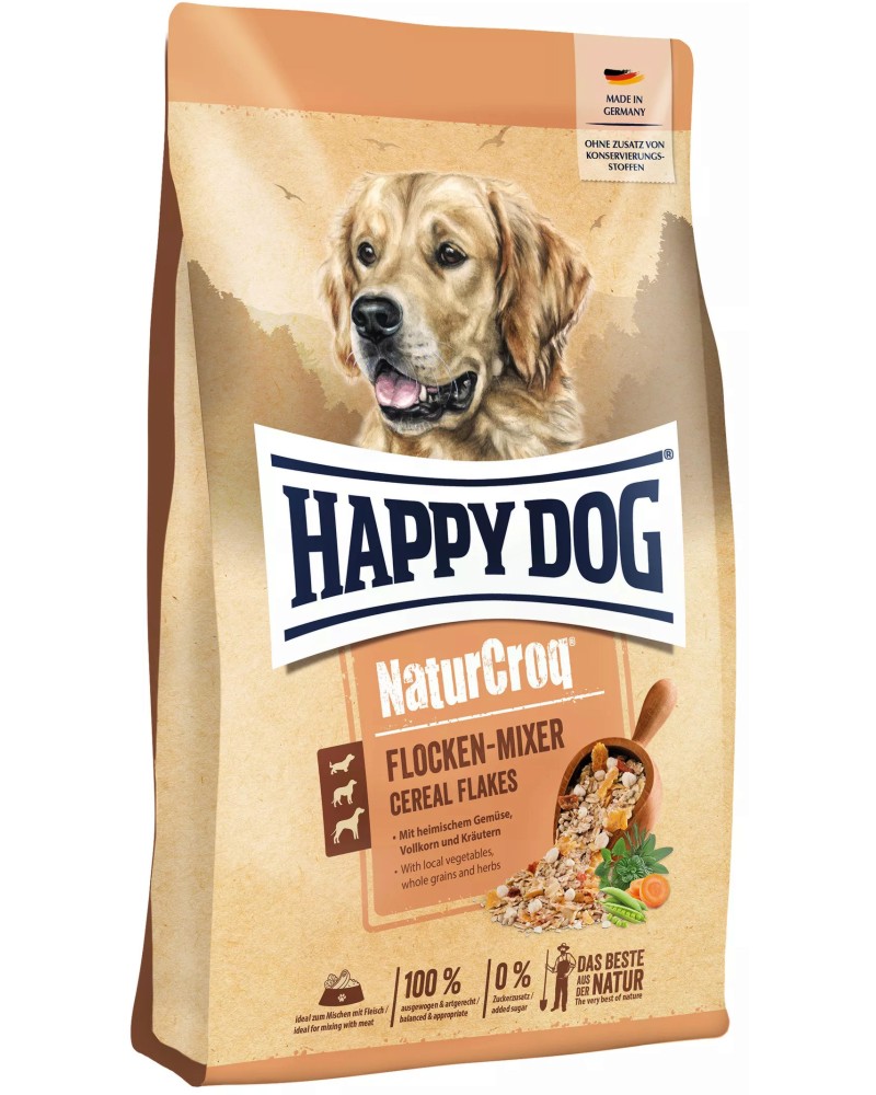 Мюсли за кучета Happy Dog Flakes Mixer Мюсли за кучета Happy Dog Flakes Mixer - 1.5 и 10 kg, от серията NaturCroq - храна