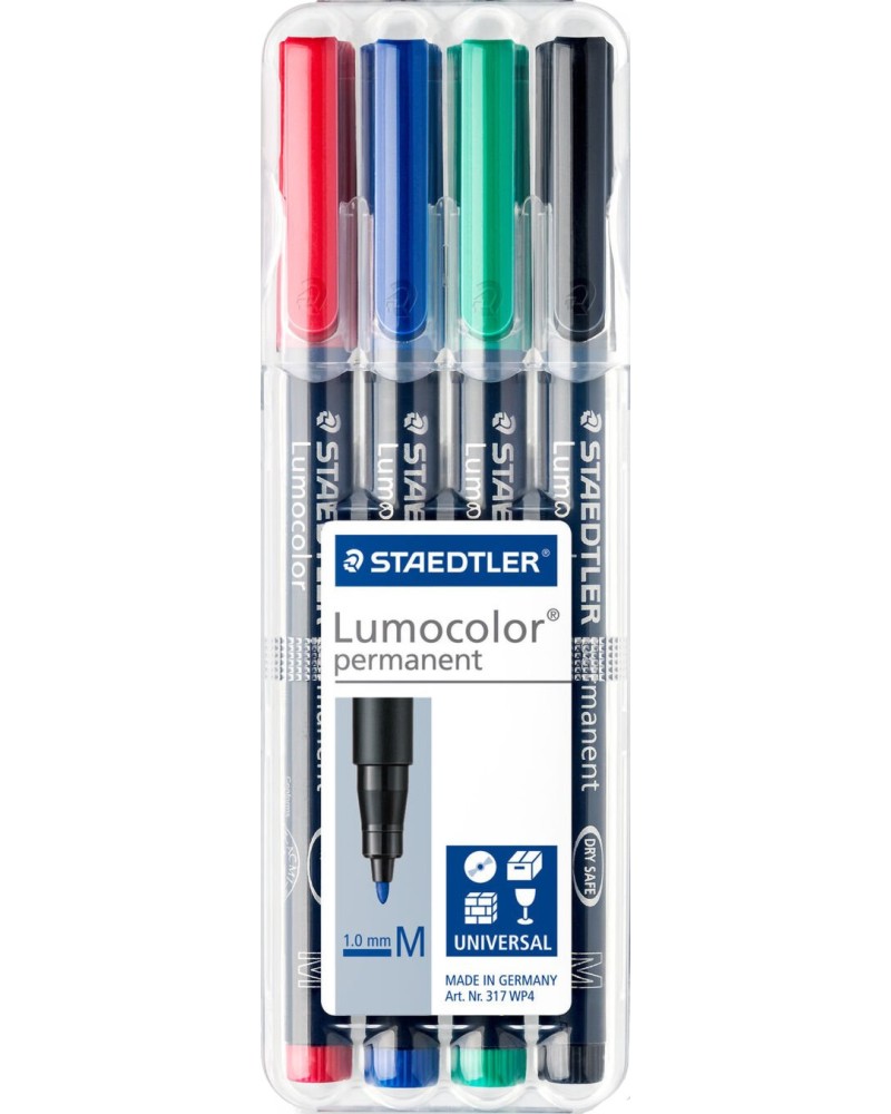 ����������� ������� � ���� ���� Staedtler Lumocolor 317 OHP M - 4 ����� - 