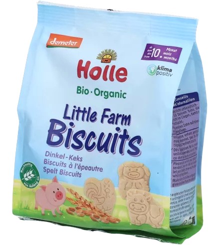 Био бебешки бисквити от спелта Holle Little Farm - 100 g, за 10+ месеца - продукт