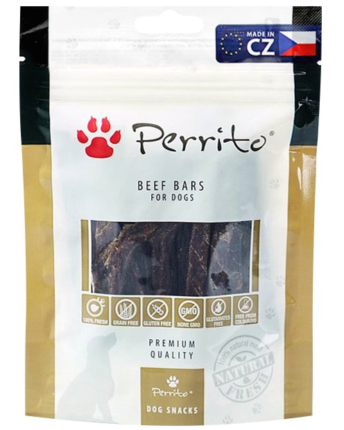 Лакомства за кучета Perrito Bars Лакомства за кучета Perrito Bars - 100 g, с говеждо - храна