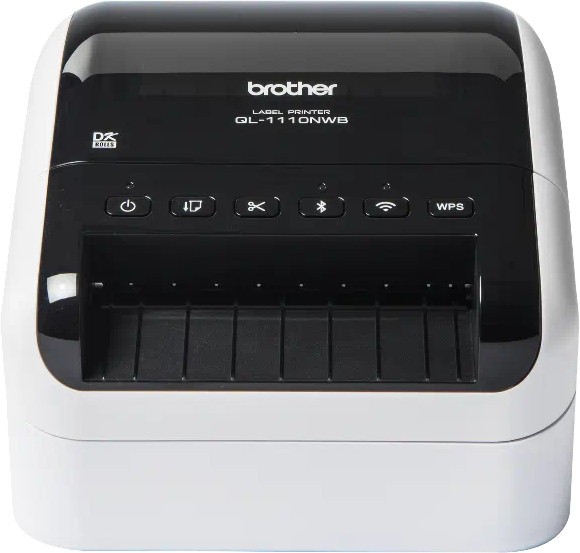 Етикетен принтер Brother QL-1110NWB Етикетен принтер Brother QL-1110NWB - Direct Thermal, 300 x 300 dpi, 110 mm/sec, USB 2.0, Wi-Fi -