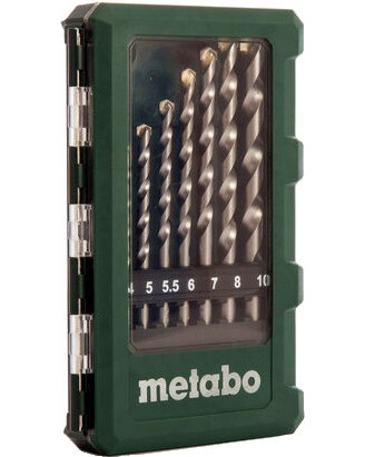 Комплект свредла за бетон Metabo - 8 броя с диаметър ∅ 3 - 10 mm - 