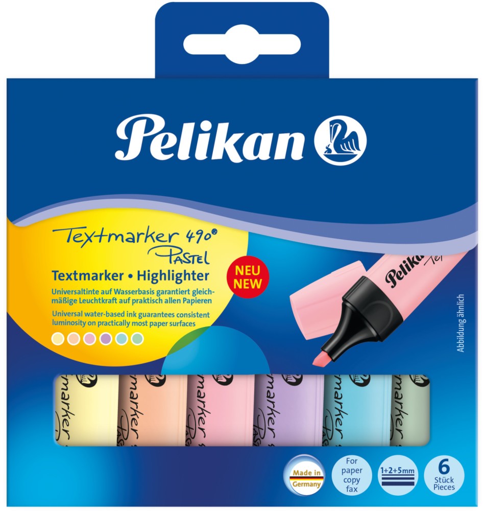 ����� ������� Pelikan 490 Pastel - 6 ����� - 