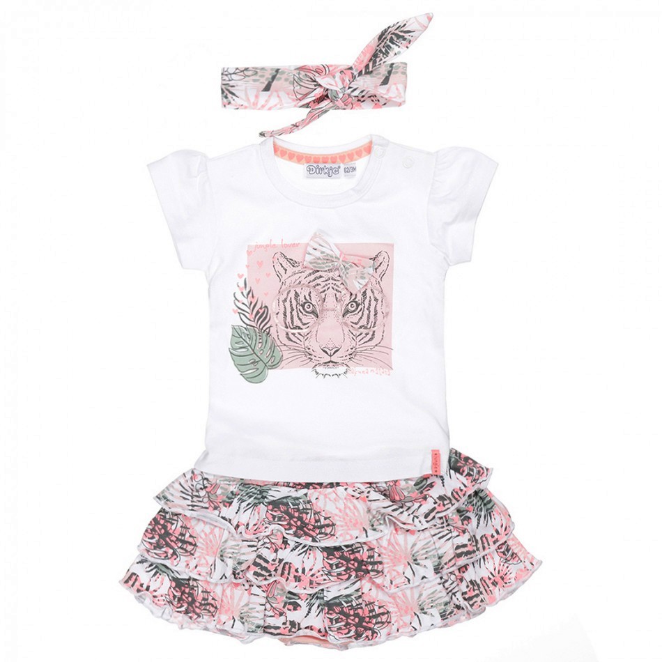 Бебешки комплект Dirkje - Тениска, пола и лента за глава - продукт