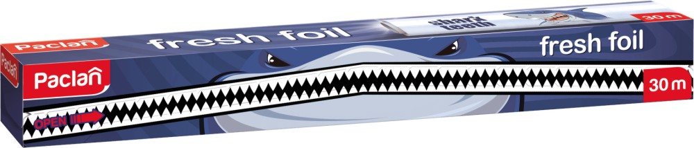 Фолио за свежо съхранение с кутия Paclan Shark teeth Фолио за свежо съхранение с кутия Paclan Shark teeth - 29 x 3000 cm -