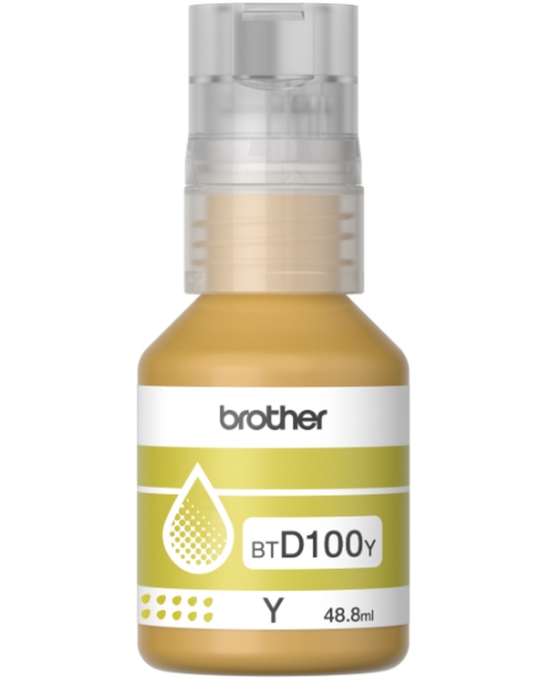 Мастило за принтер Brother BT-D100Y Yellow Мастило за принтер Brother BT-D100Y Yellow - 5000 страници -