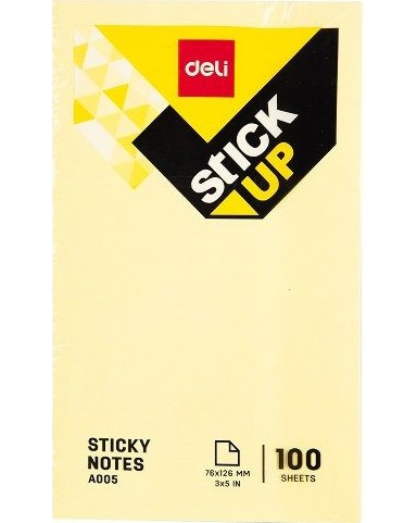      Deli - 100    7.6 x 12.6 cm   Stick Up - 