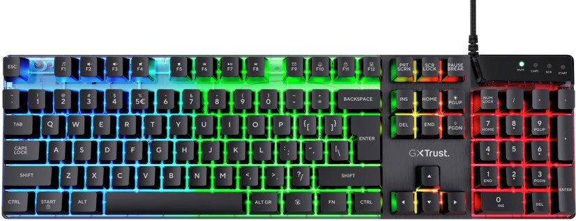 Гейминг клавиатура TRUST GXT 835 Azor Гейминг клавиатура TRUST GXT 835 Azor - С USB-A кабел -