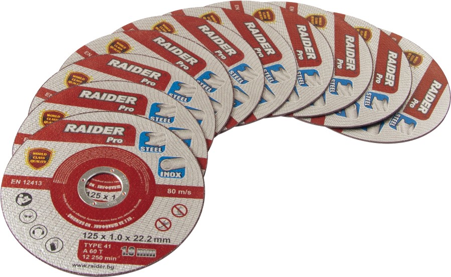    Raider A60T Inox - 10  ∅ 125 / 1 / 22.2 mm   Pro - 