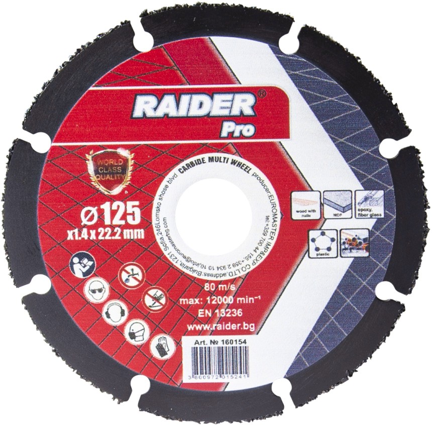    Raider Carbide Multi Wheel - ∅ 125 / 1.4 / 22.2 mm   Power Tools - 